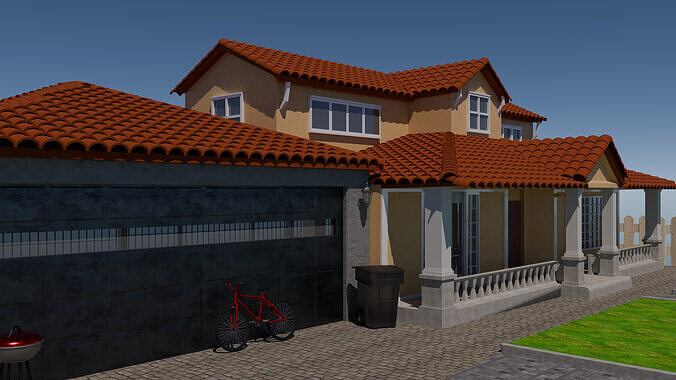 Modern full house 3D model 4