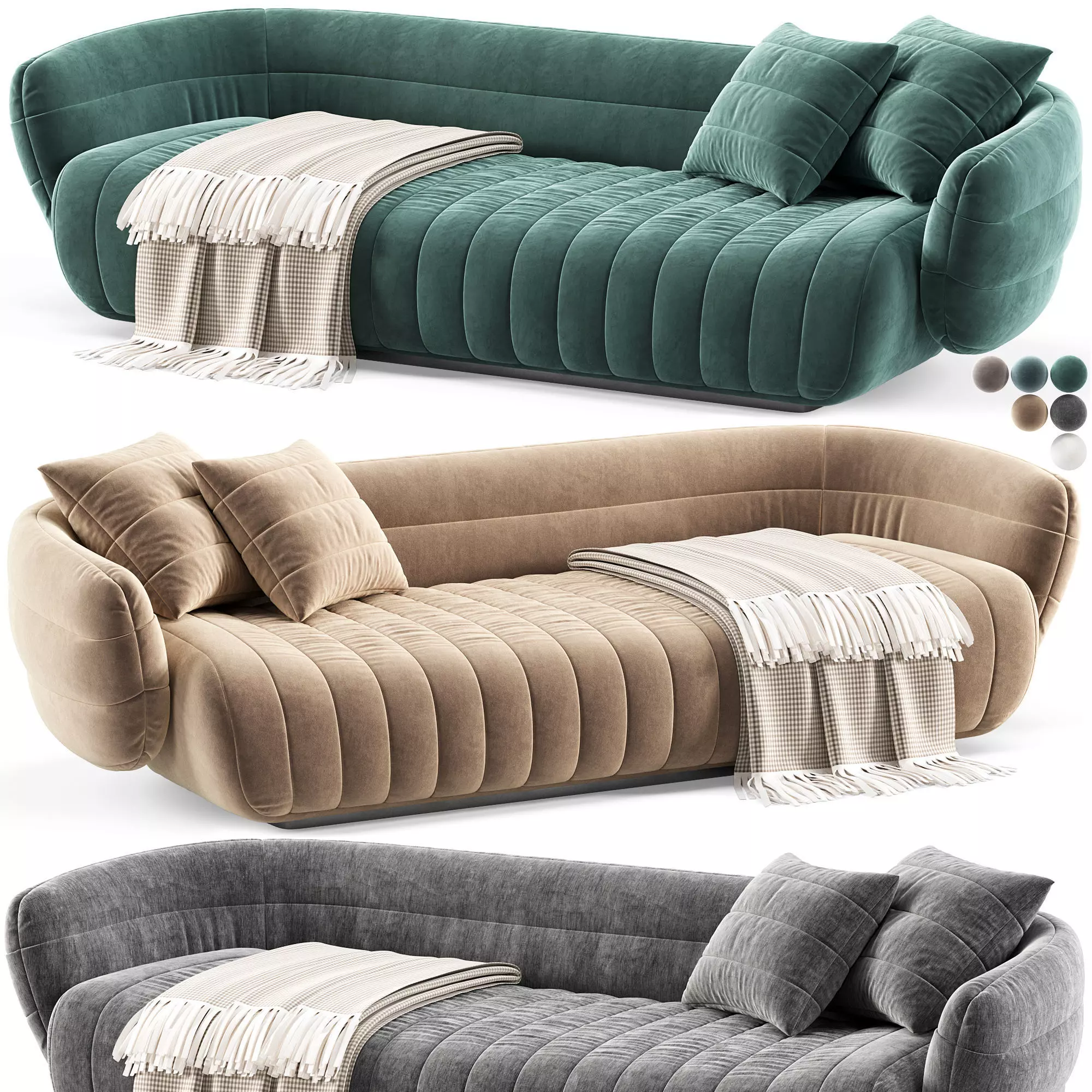 Baxter Sofa Tactile 3D model_0