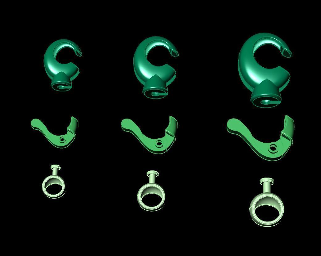 lobster clasp 3D print model_7