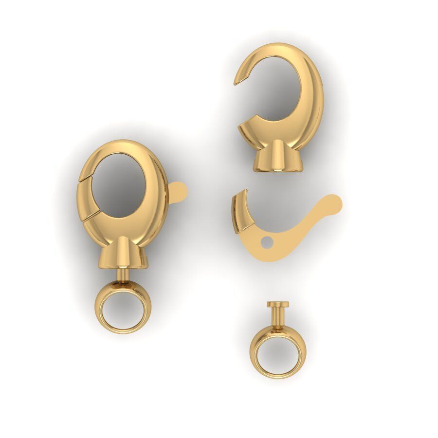 lobster clasp 3D print model_3