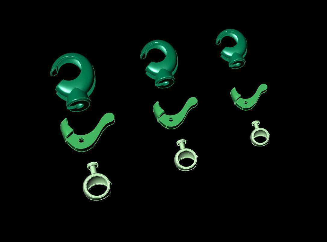 lobster clasp 3D print model_6