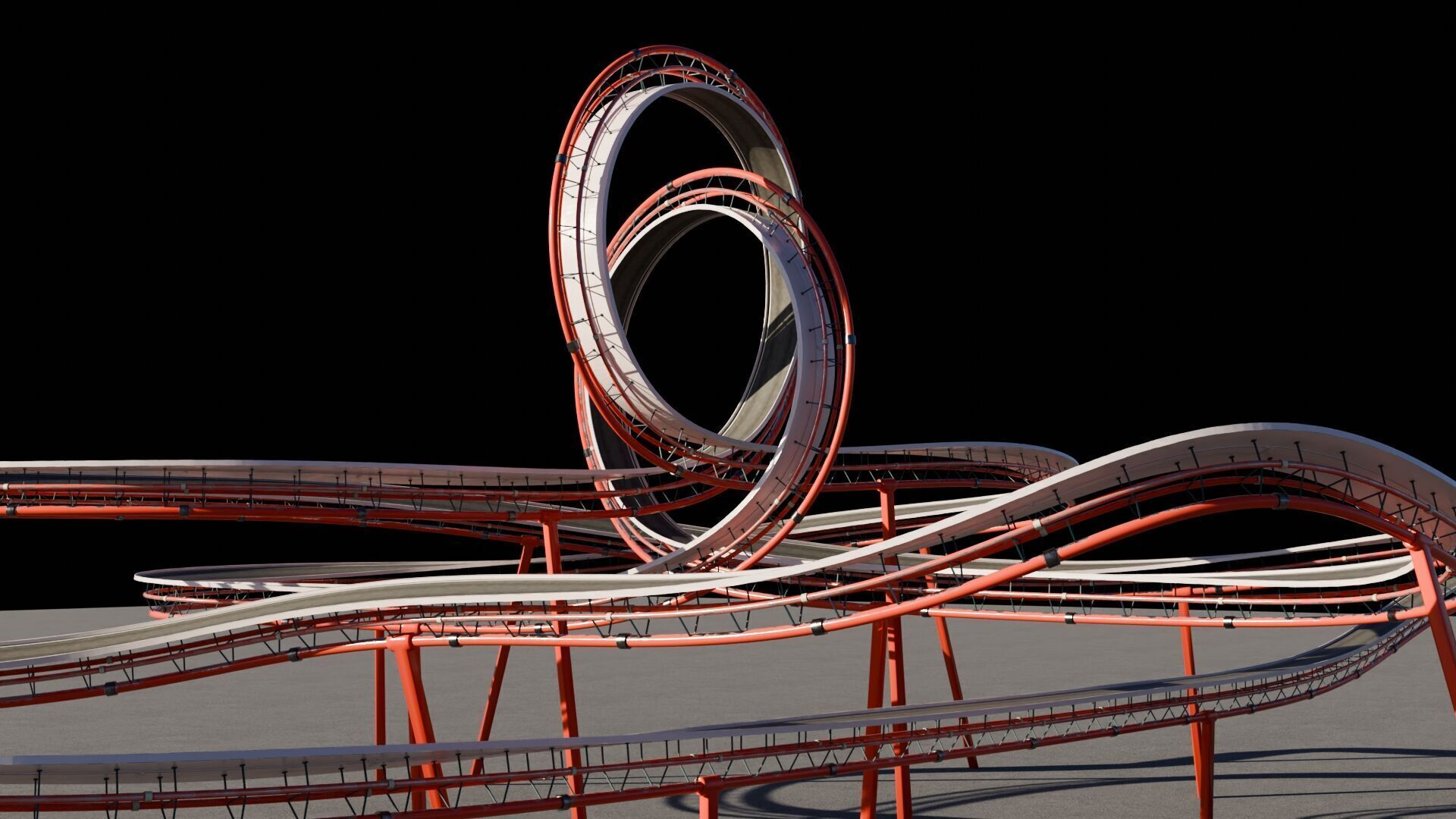 Ultra-Detailed 3D Stunt Track Low-poly 3D model_3