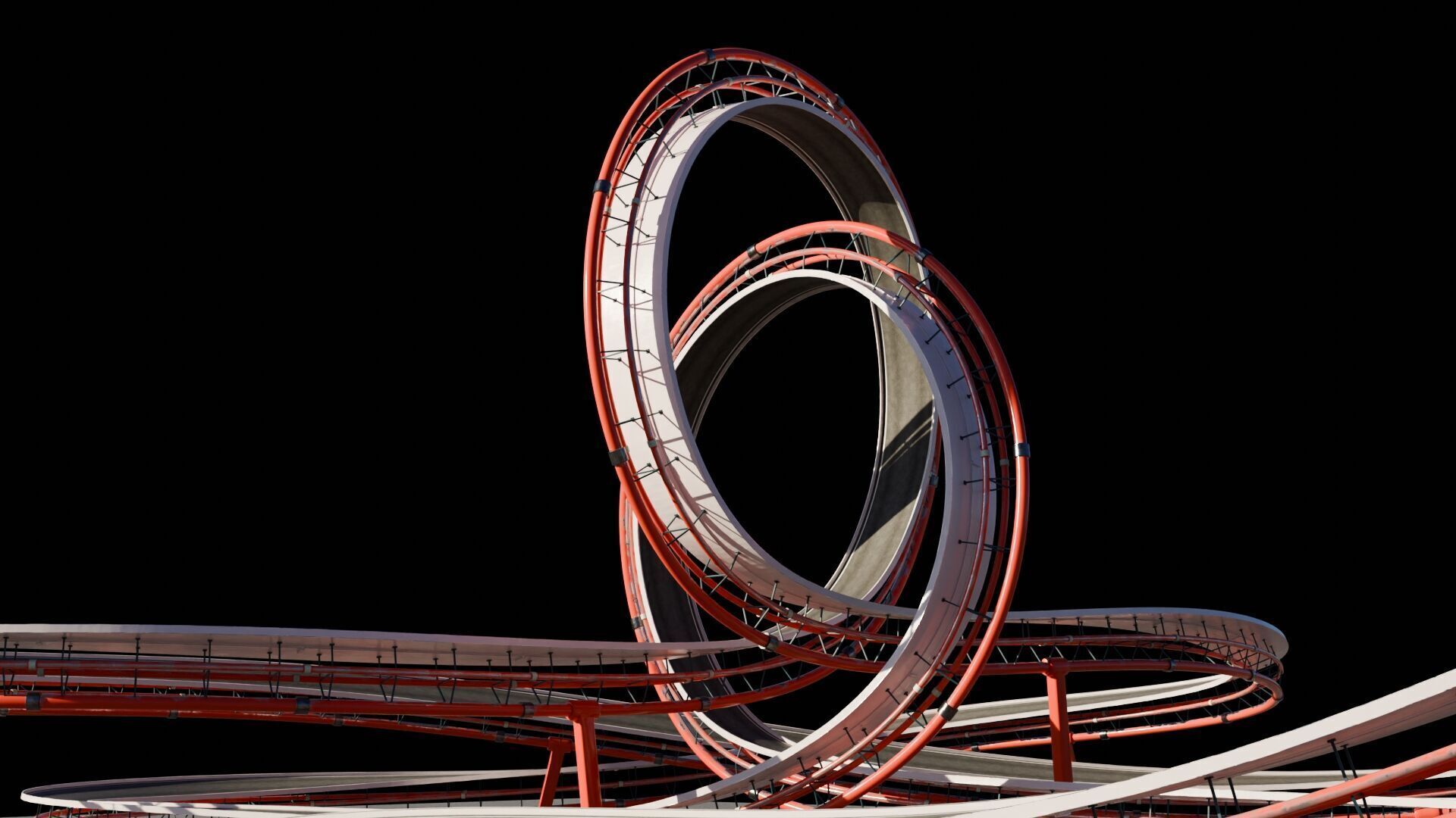 Ultra-Detailed 3D Stunt Track Low-poly 3D model_7