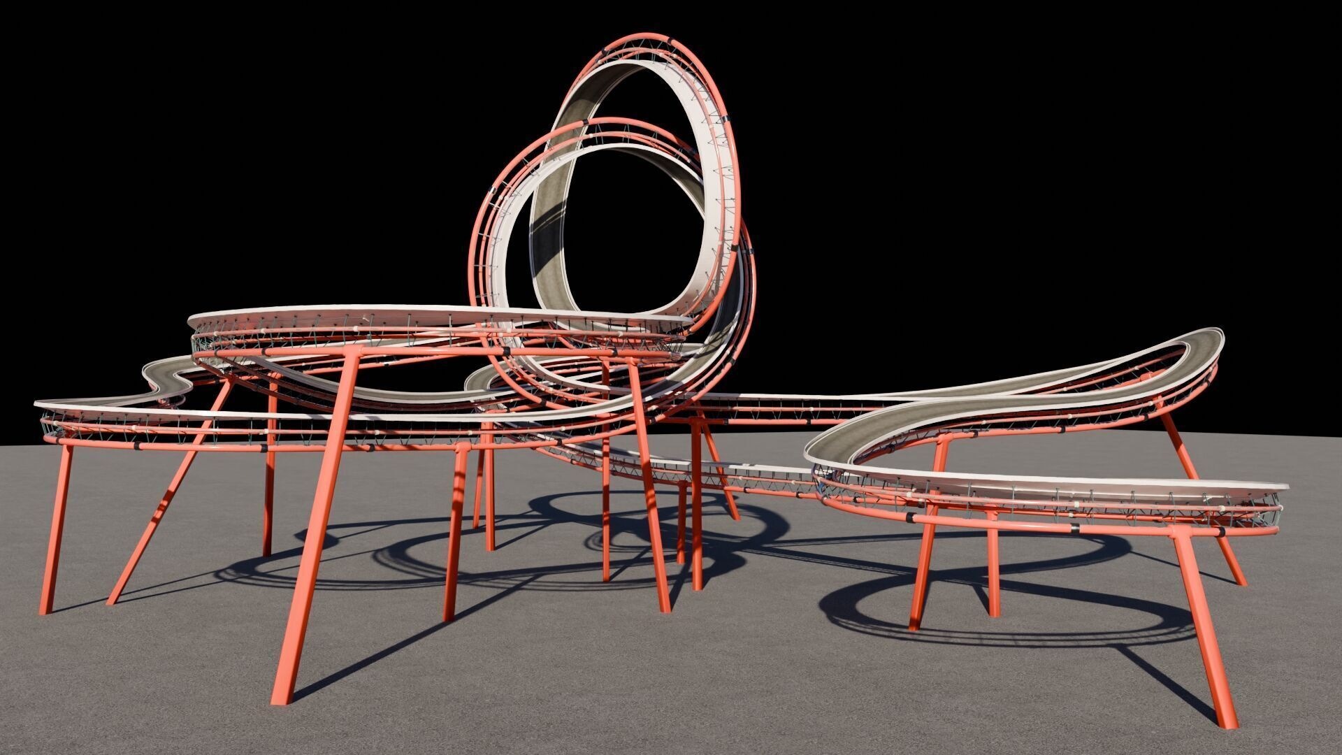 Ultra-Detailed 3D Stunt Track Low-poly 3D model_9