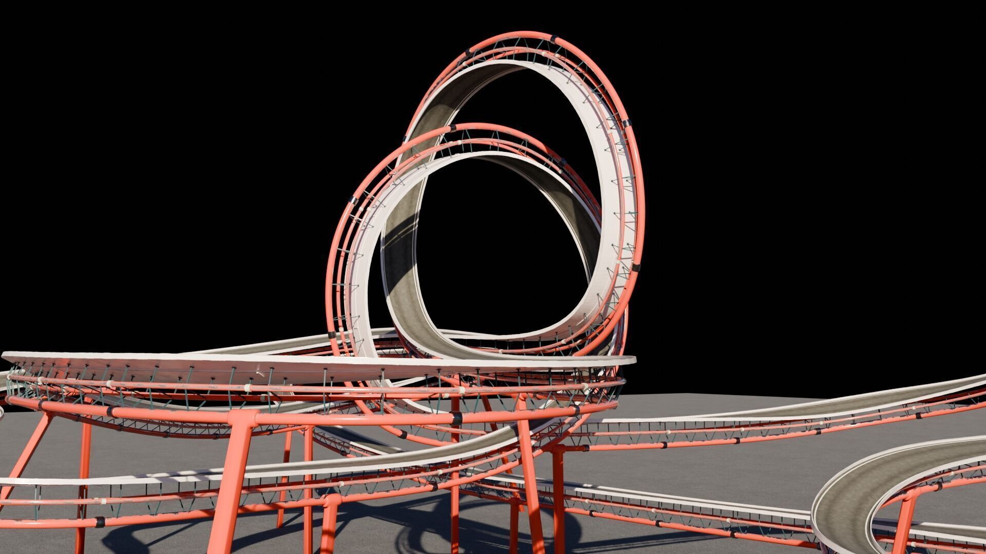 Ultra-Detailed 3D Stunt Track Low-poly 3D model_17