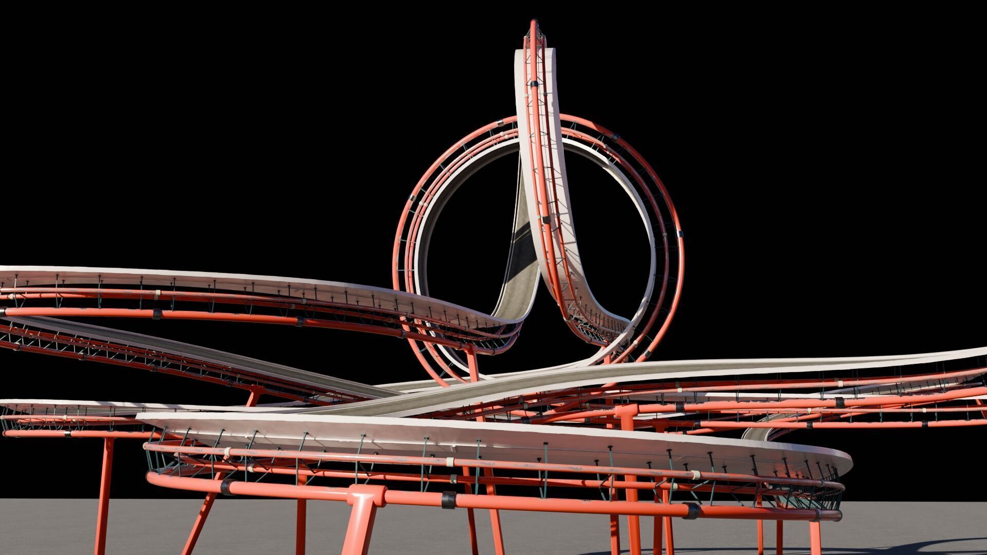 Ultra-Detailed 3D Stunt Track Low-poly 3D model_2