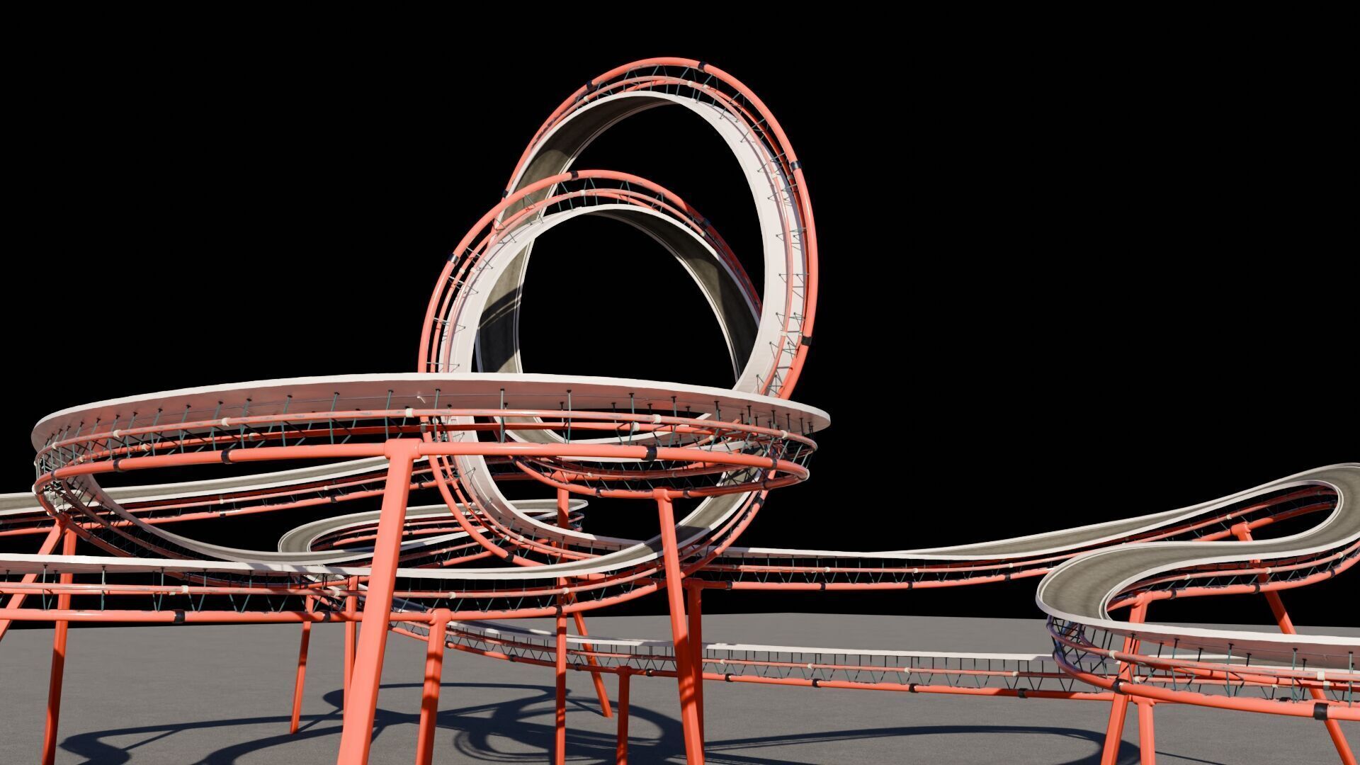 Ultra-Detailed 3D Stunt Track Low-poly 3D model_13