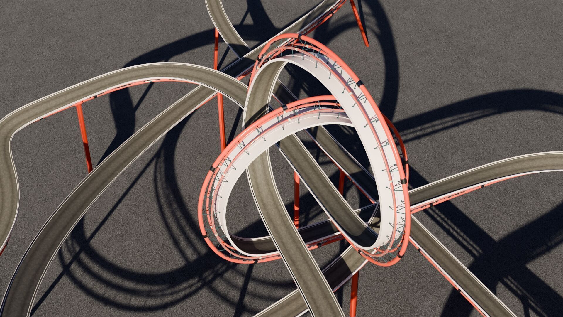 Ultra-Detailed 3D Stunt Track Low-poly 3D model_8