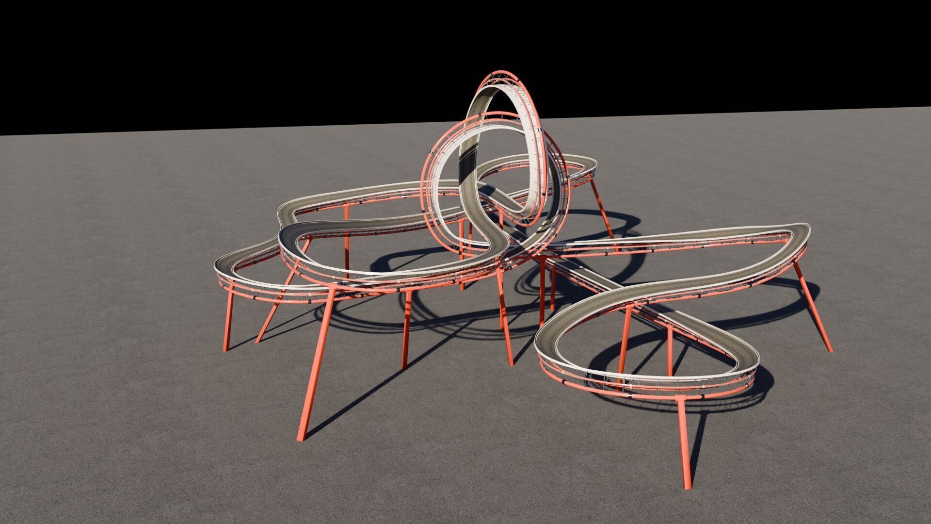 Ultra-Detailed 3D Stunt Track Low-poly 3D model_12