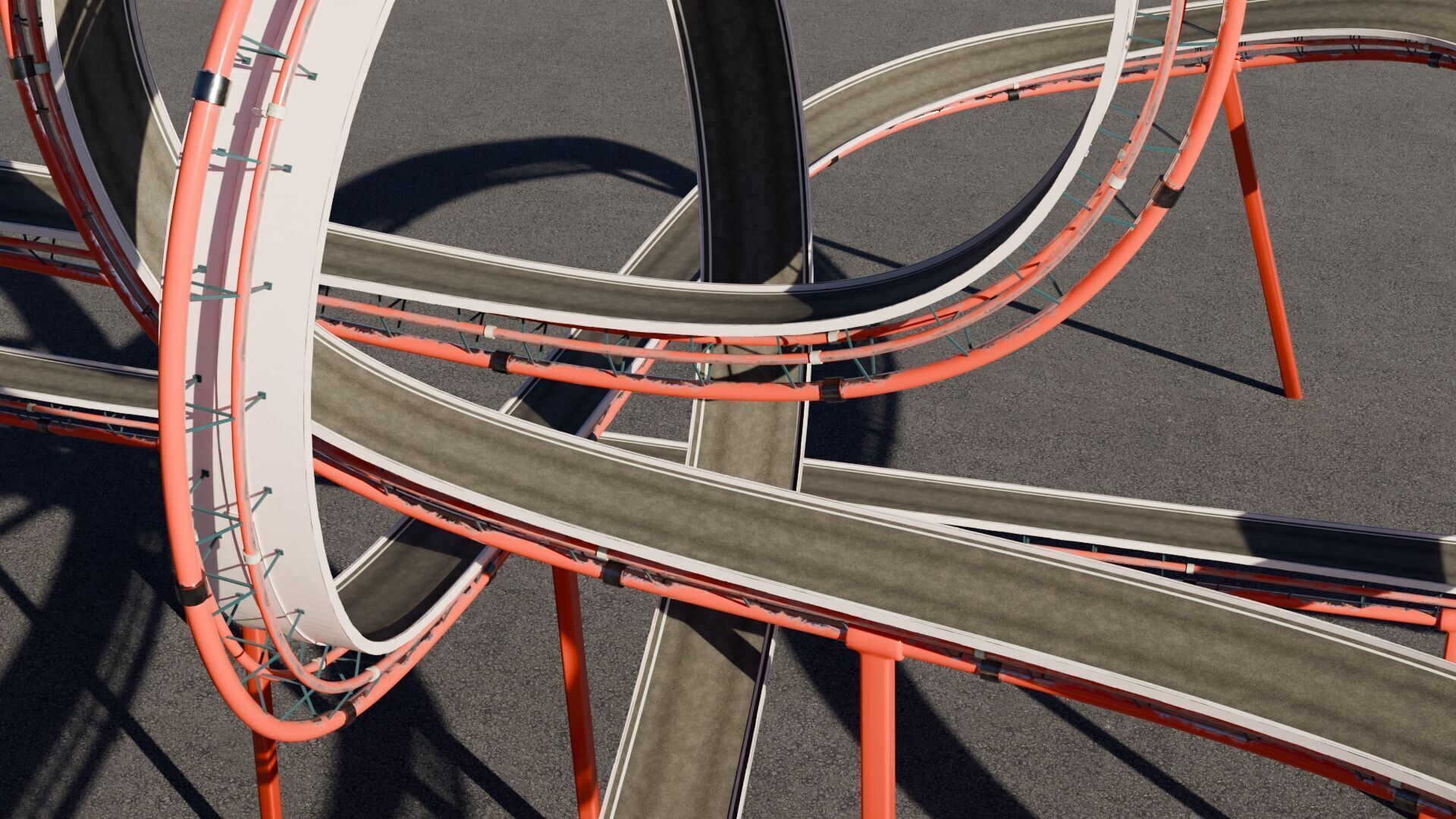Ultra-Detailed 3D Stunt Track Low-poly 3D model_6