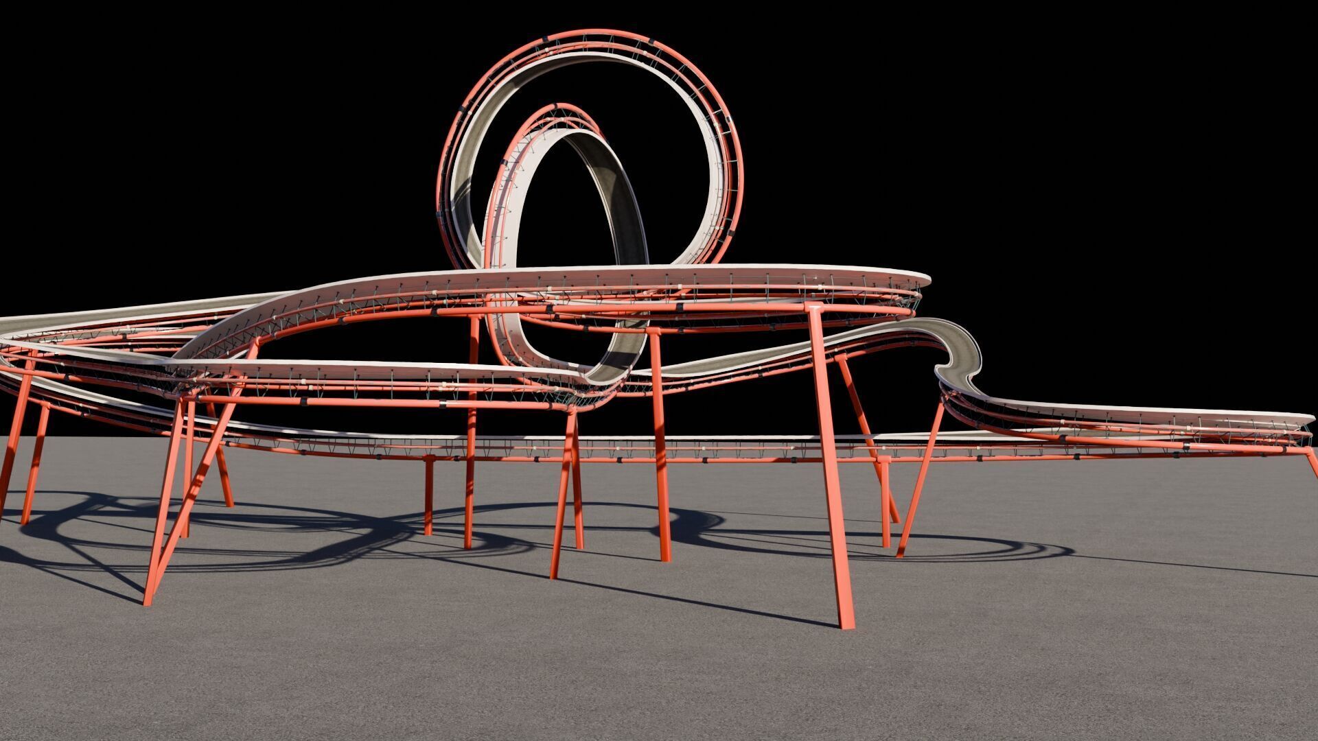 Ultra-Detailed 3D Stunt Track Low-poly 3D model_15