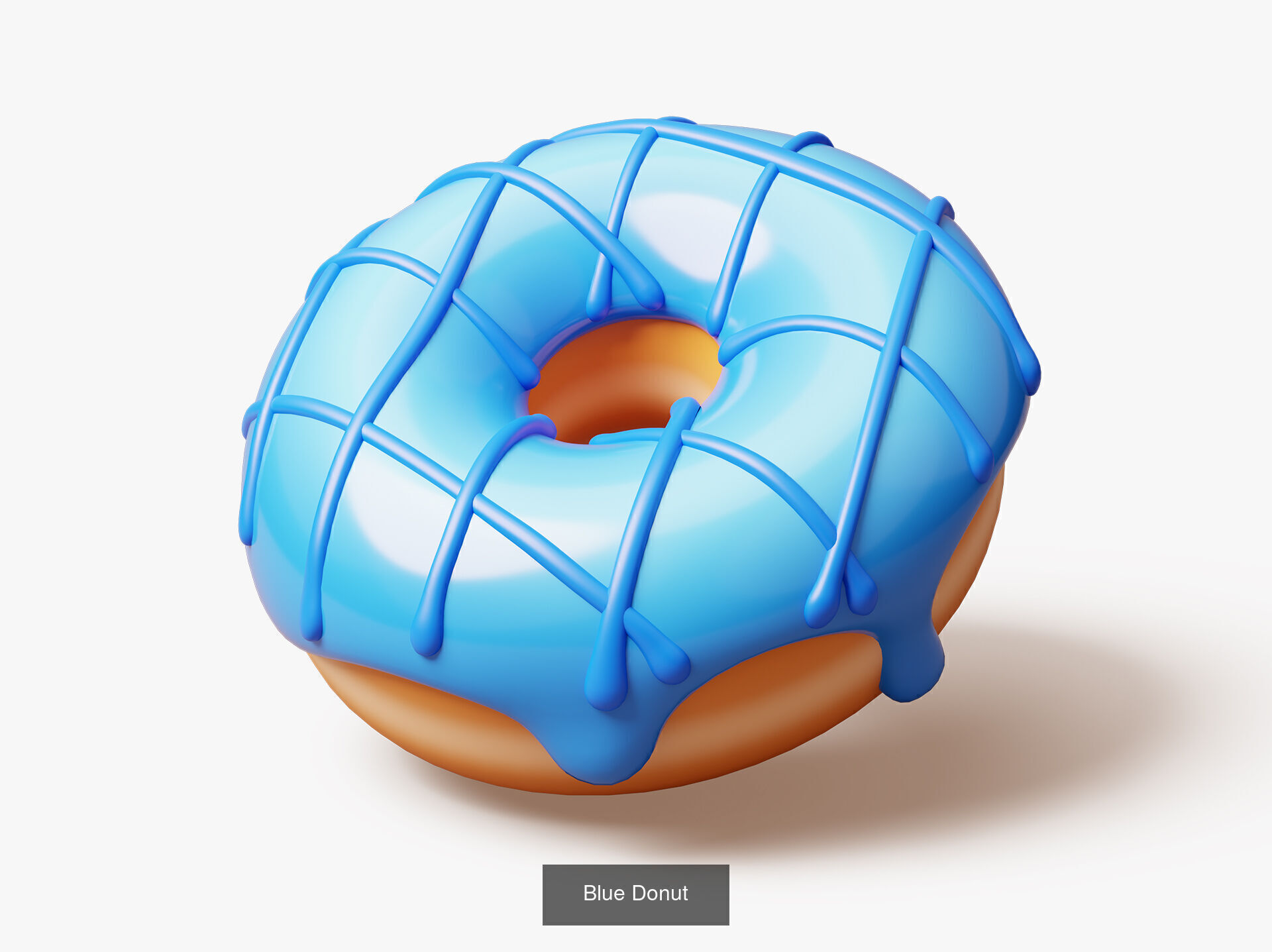 Set of Stylized Colorful Donuts 3D Model Collection_6