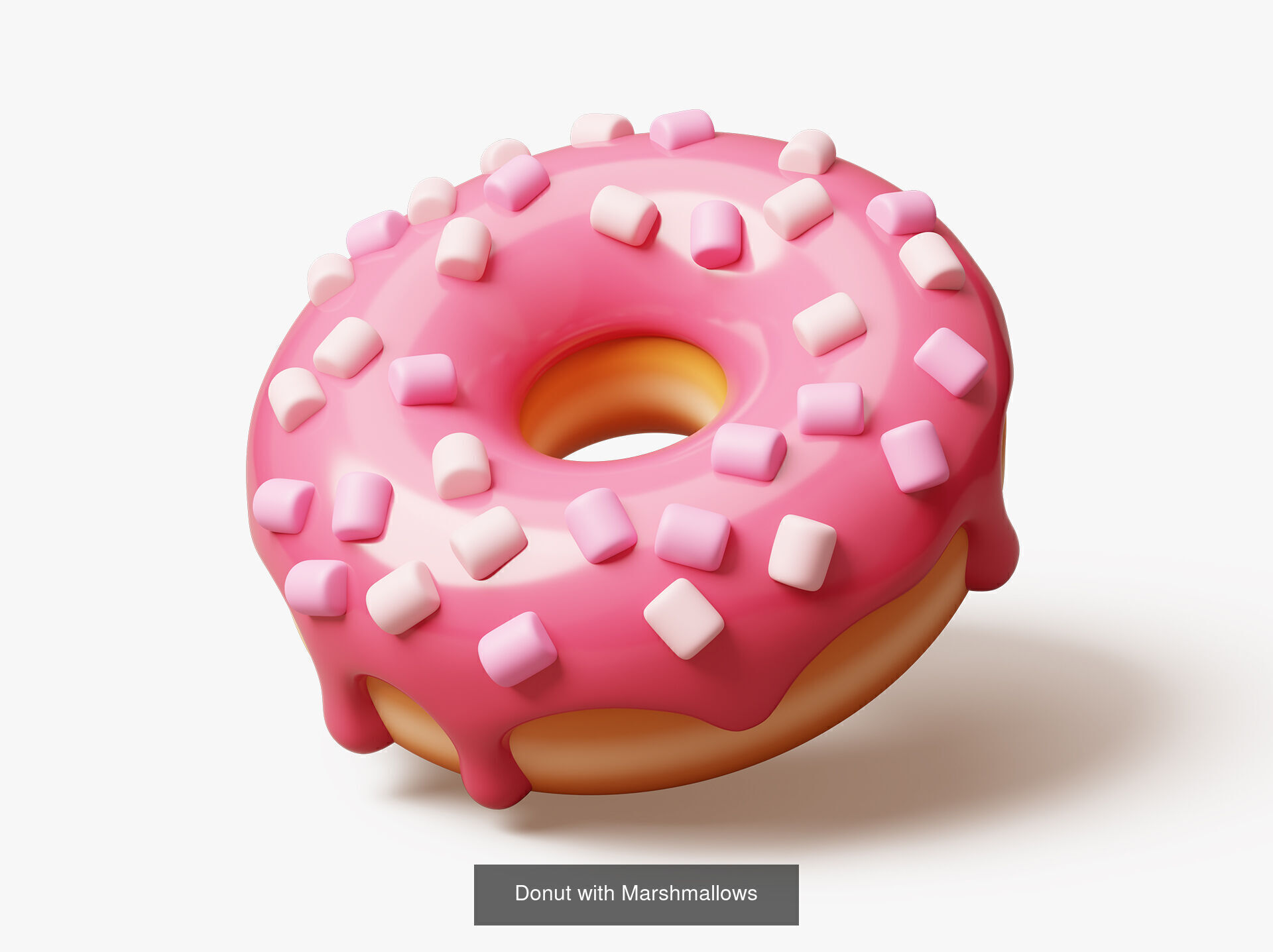 Set of Stylized Colorful Donuts 3D Model Collection_1