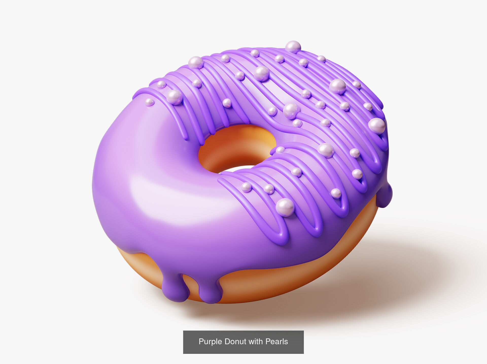 Set of Stylized Colorful Donuts 3D Model Collection_4