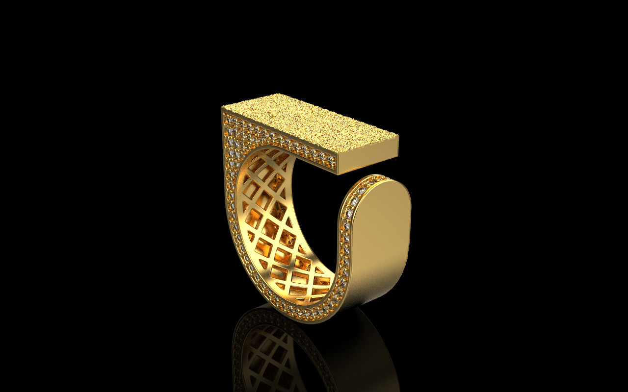 Lightweight fashion ring model 775 3D print model_28