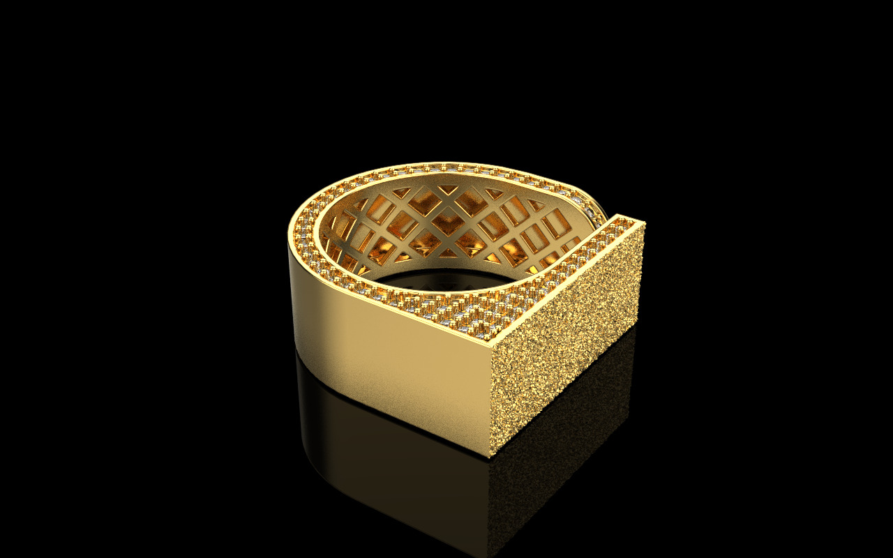Lightweight fashion ring model 775 3D print model_21