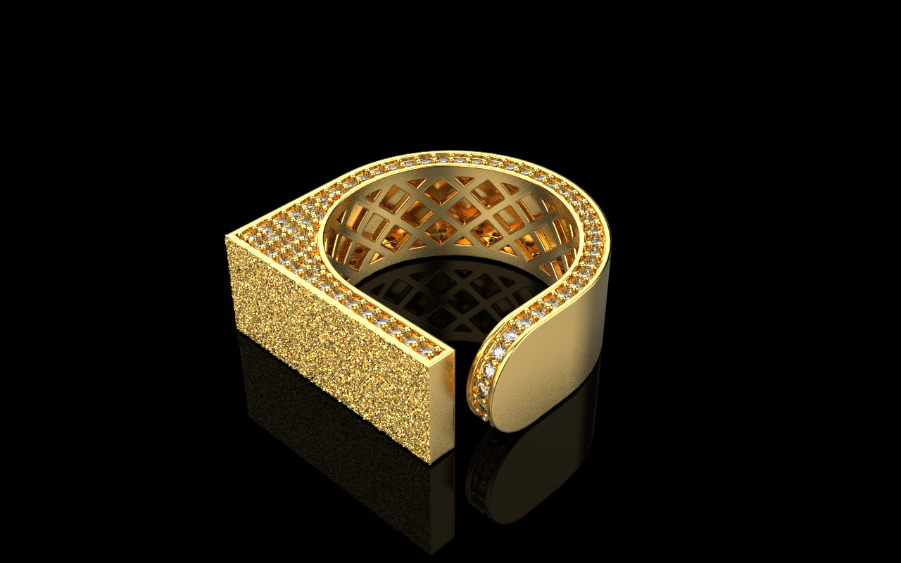Lightweight fashion ring model 775 3D print model_16