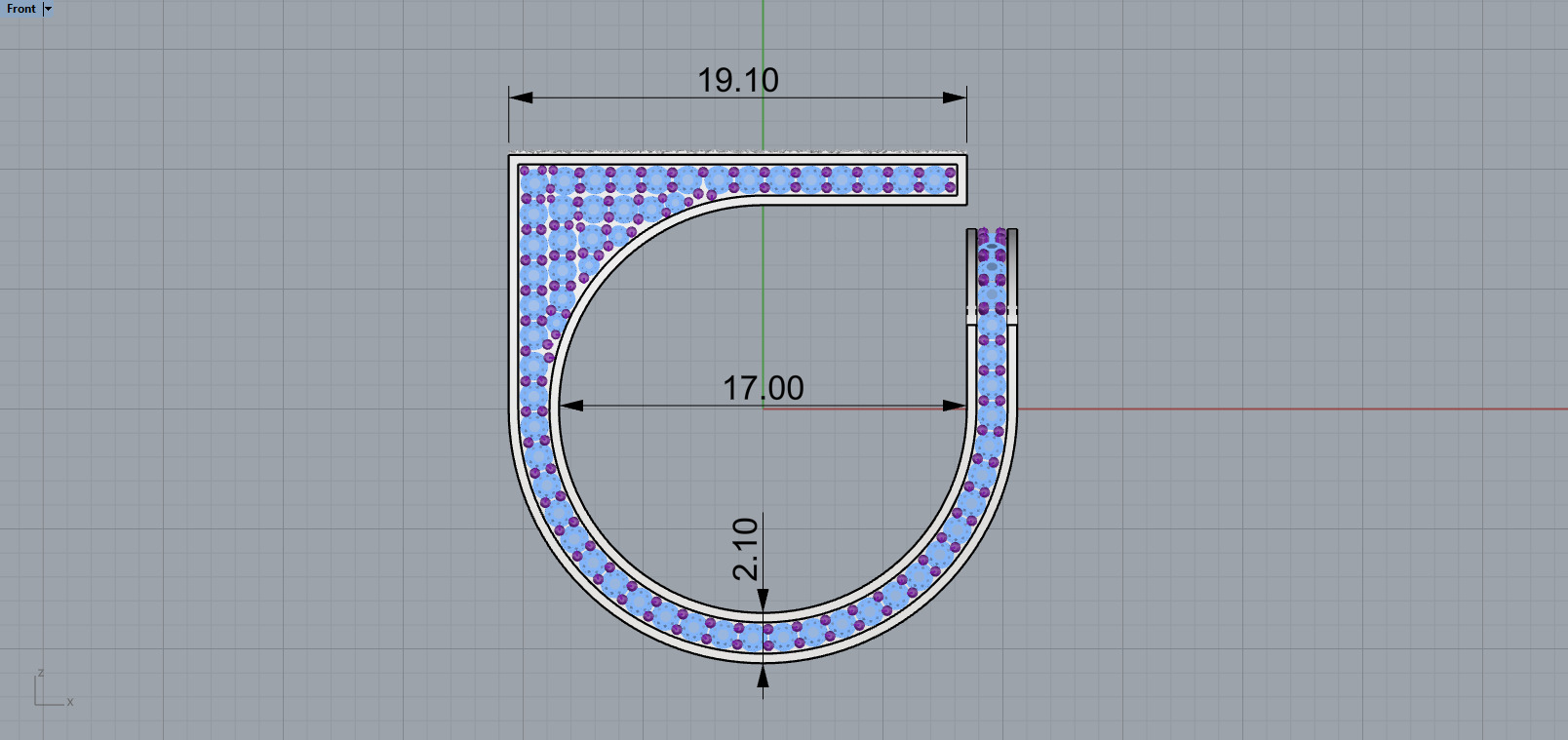 Lightweight fashion ring model 775 3D print model_9