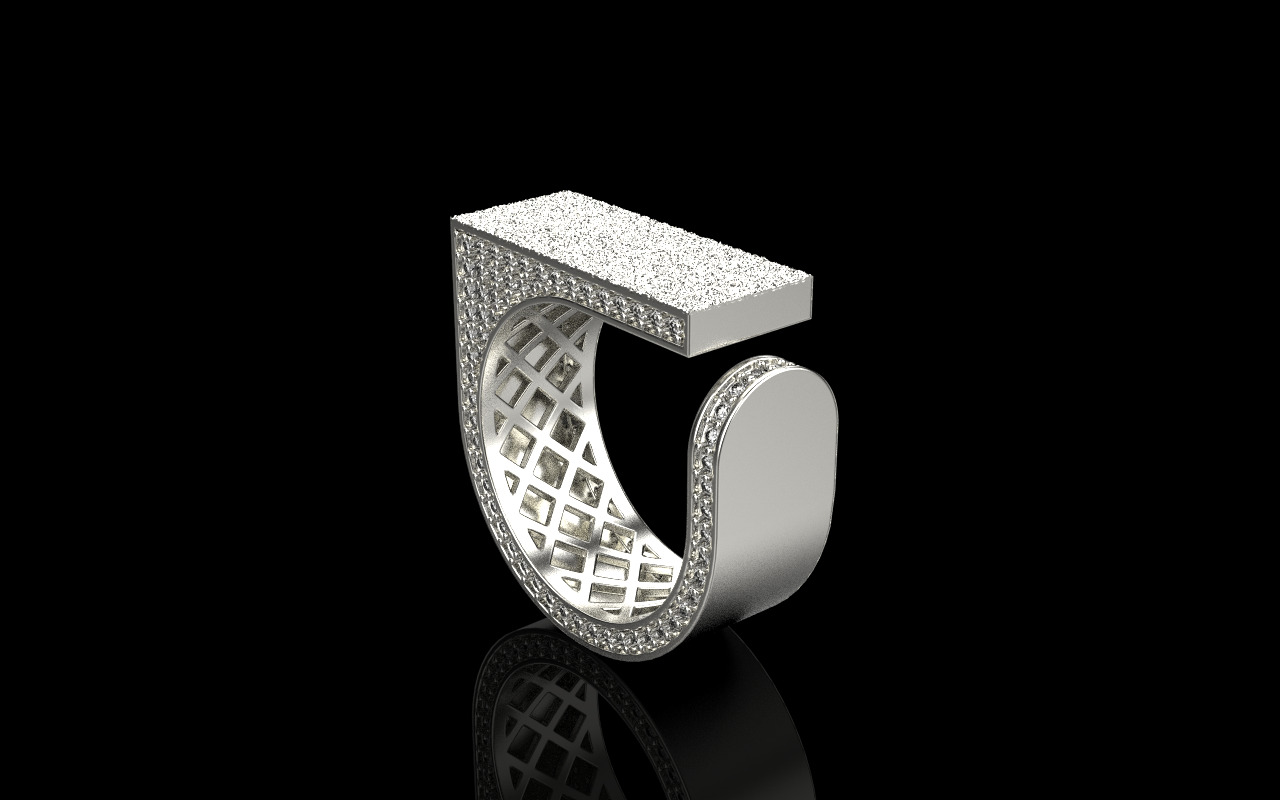 Lightweight fashion ring model 775 3D print model_32