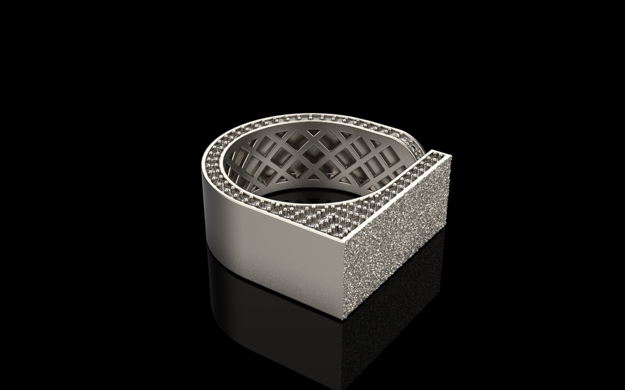 Lightweight fashion ring model 775 3D print model_18