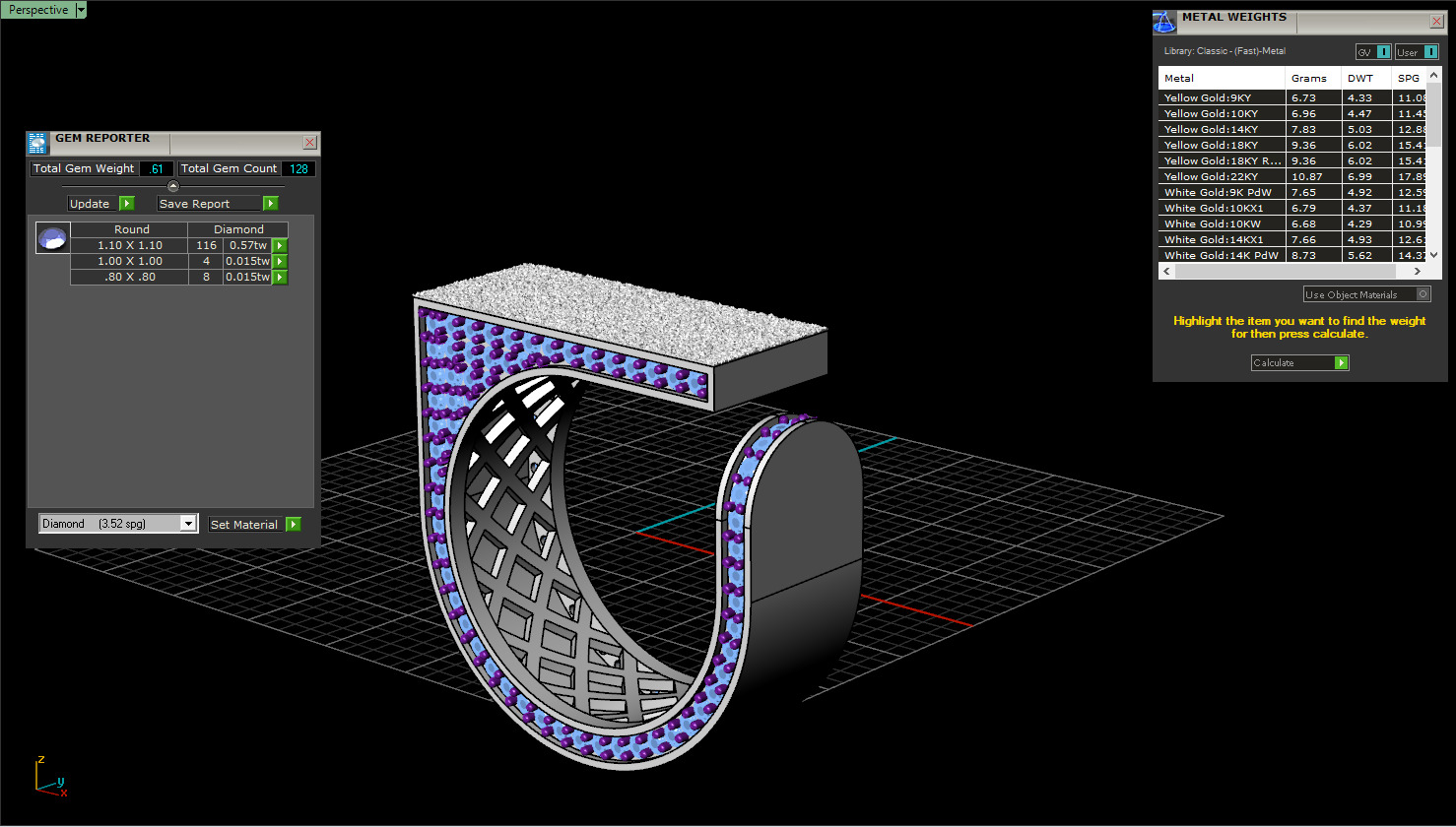 Lightweight fashion ring model 775 3D print model_5
