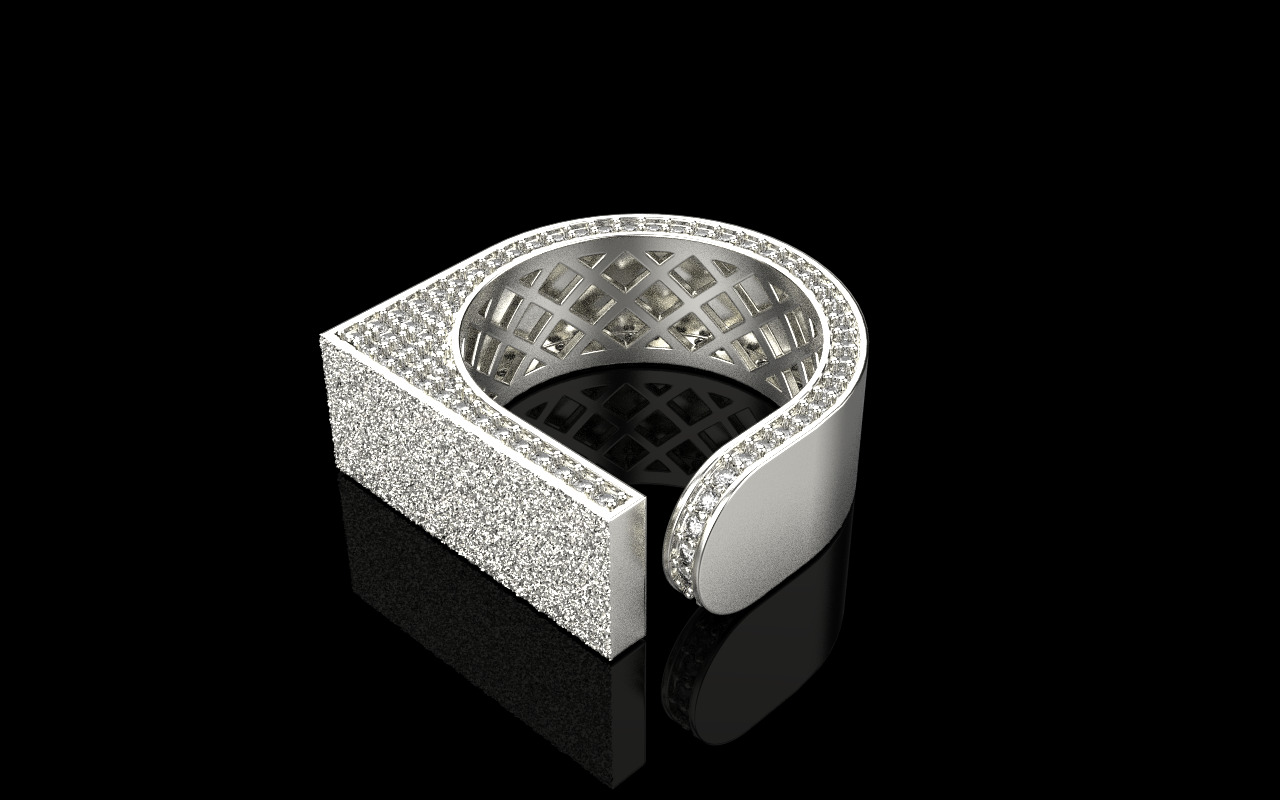 Lightweight fashion ring model 775 3D print model_17