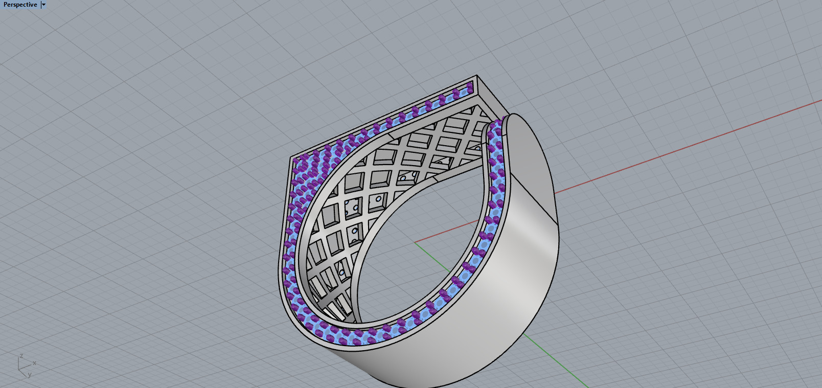 Lightweight fashion ring model 775 3D print model_12