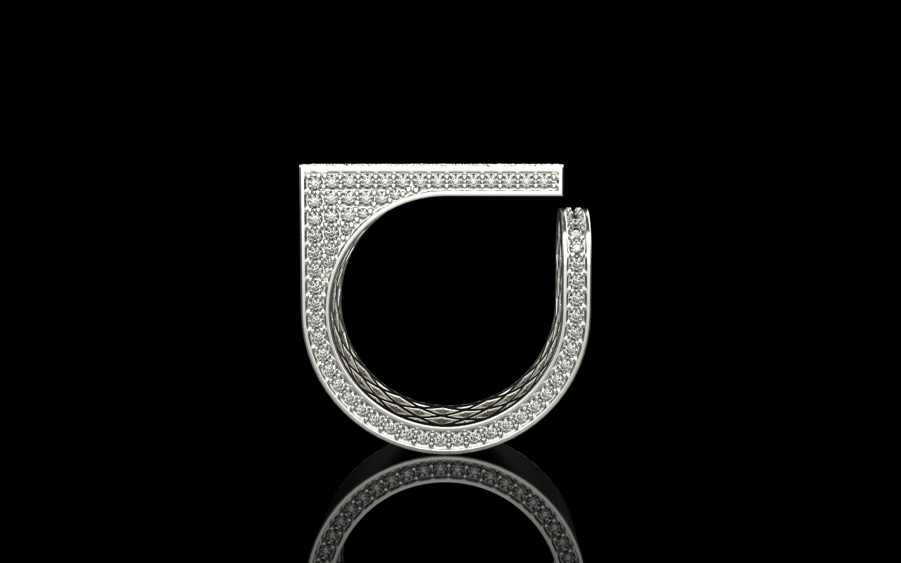 Lightweight fashion ring model 775 3D print model_27