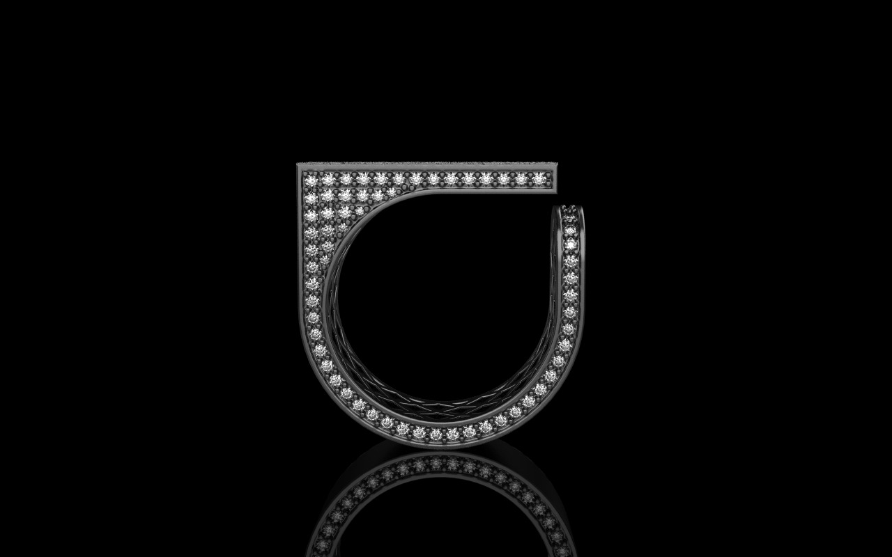 Lightweight fashion ring model 775 3D print model_26