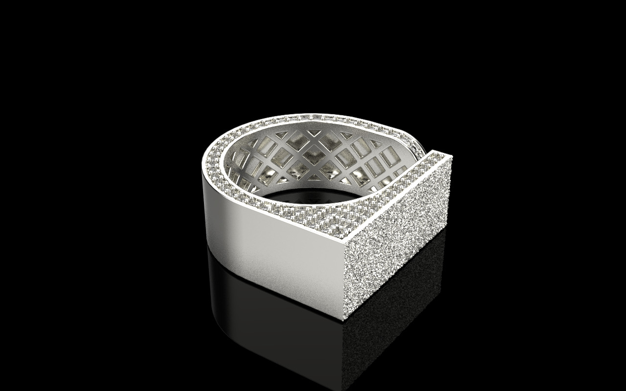 Lightweight fashion ring model 775 3D print model_22