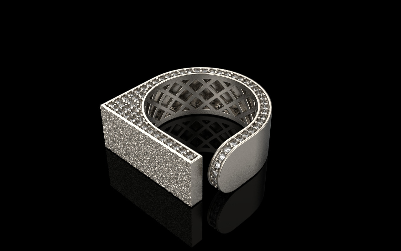 Lightweight fashion ring model 775 3D print model_13