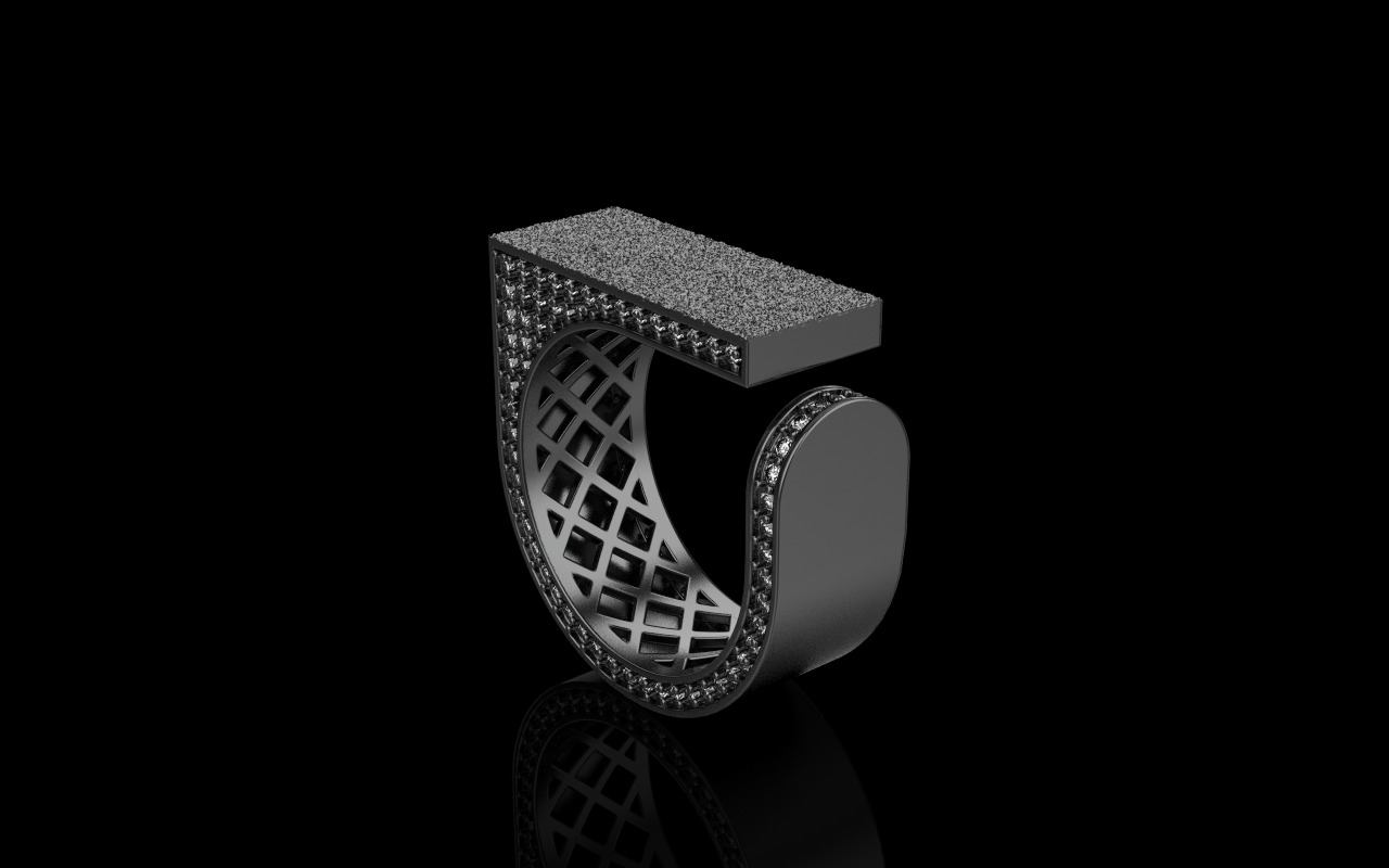 Lightweight fashion ring model 775 3D print model_31