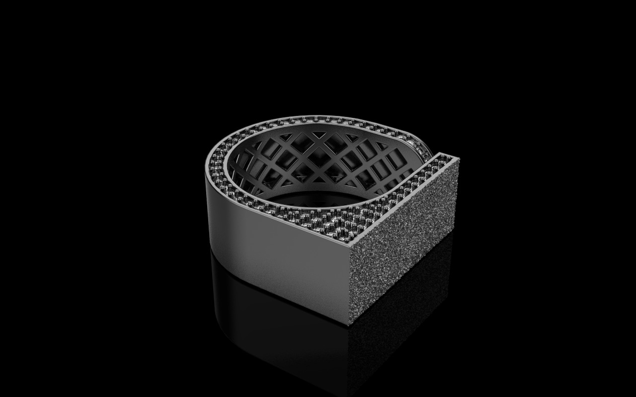 Lightweight fashion ring model 775 3D print model_20