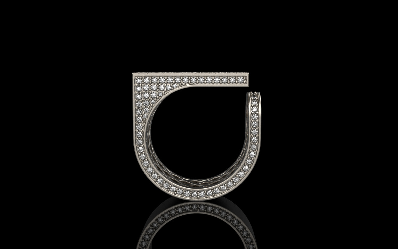 Lightweight fashion ring model 775 3D print model_24