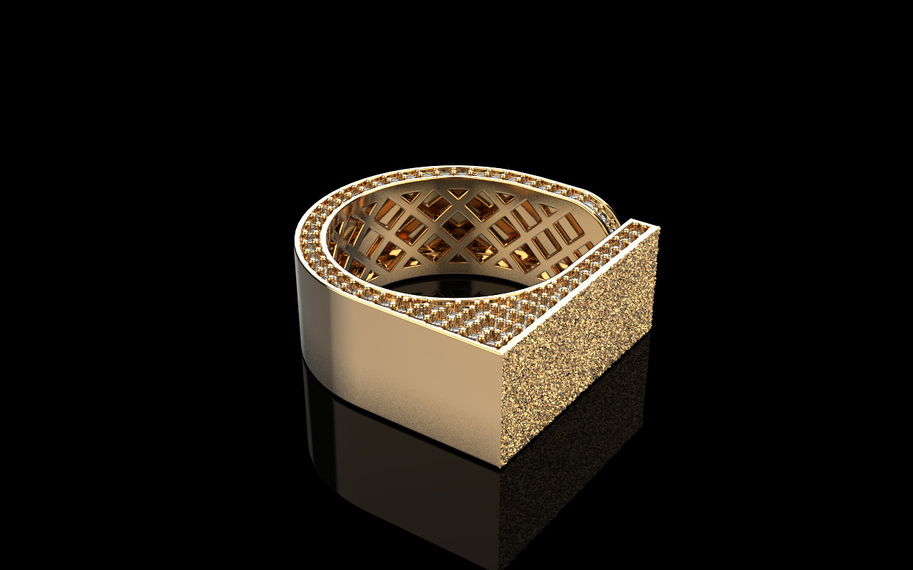 Lightweight fashion ring model 775 3D print model_1