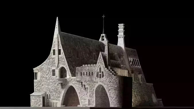 Celler Guell - Bodegas Guell - Antoni Gaudi 3D model