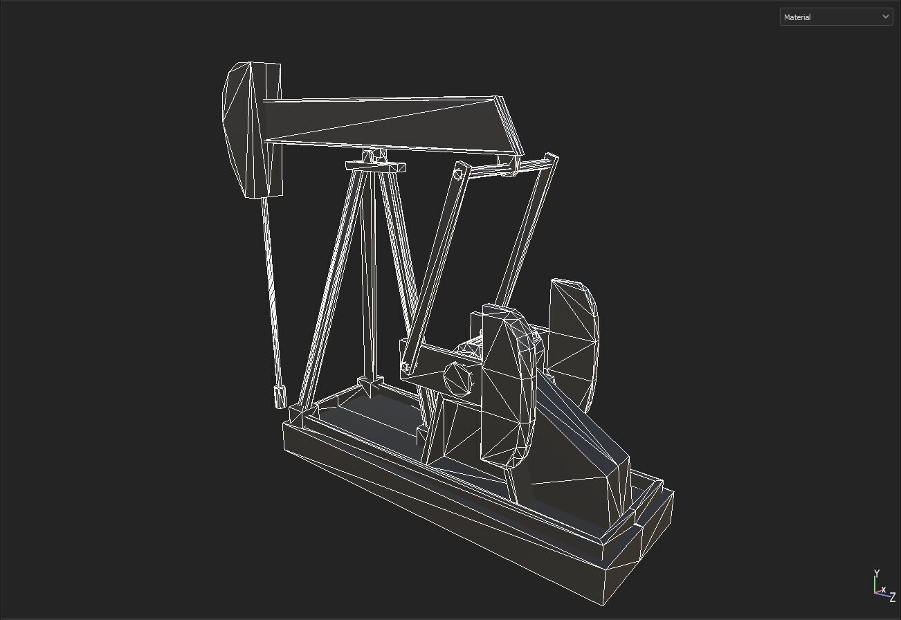 Petrol Pump Low-poly 3D model_6