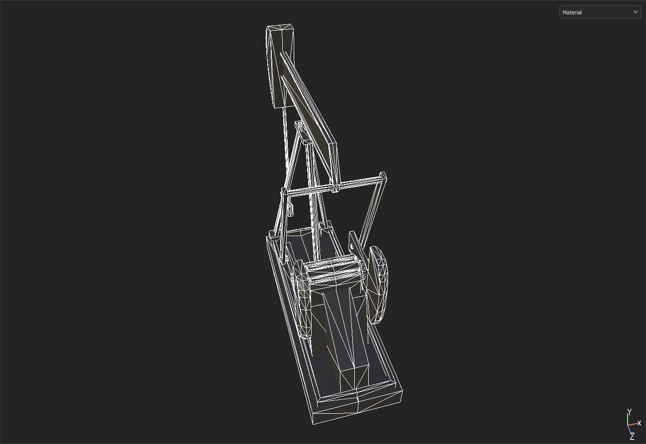 Petrol Pump Low-poly 3D model_8