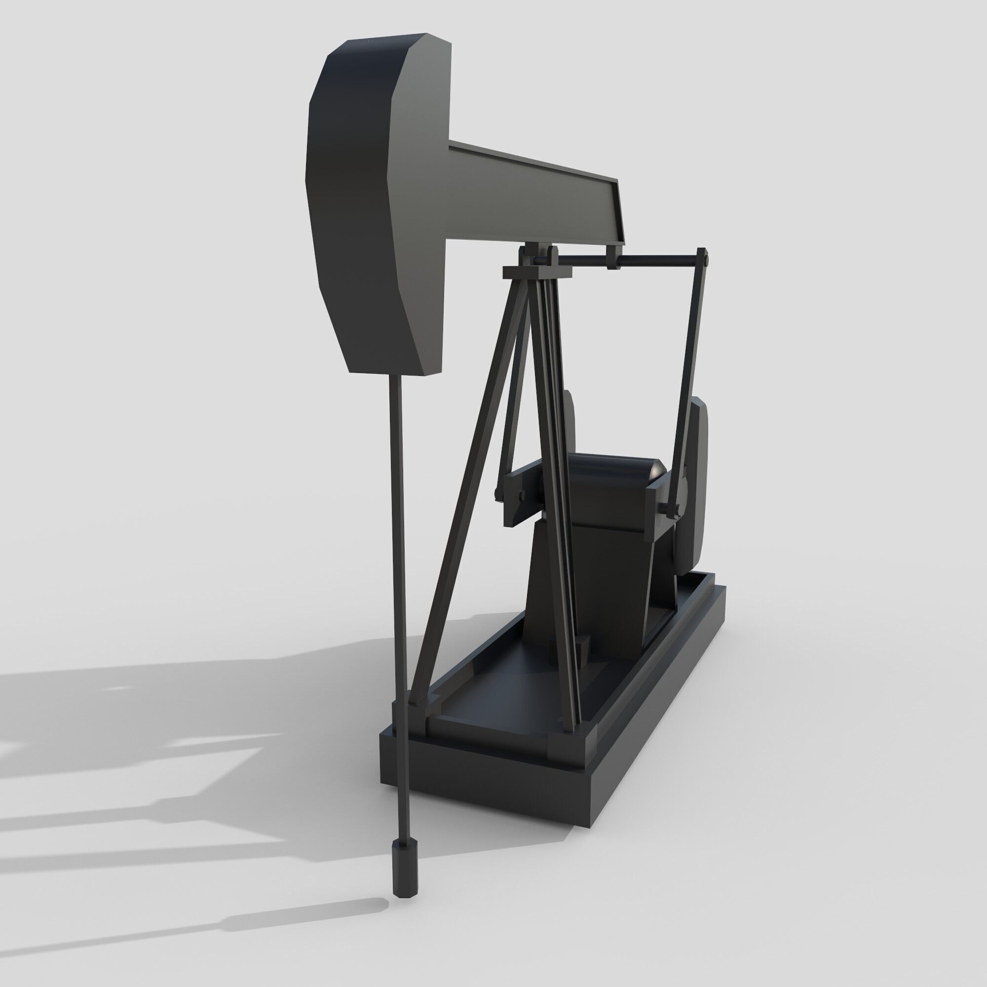 Petrol Pump Low-poly 3D model_4