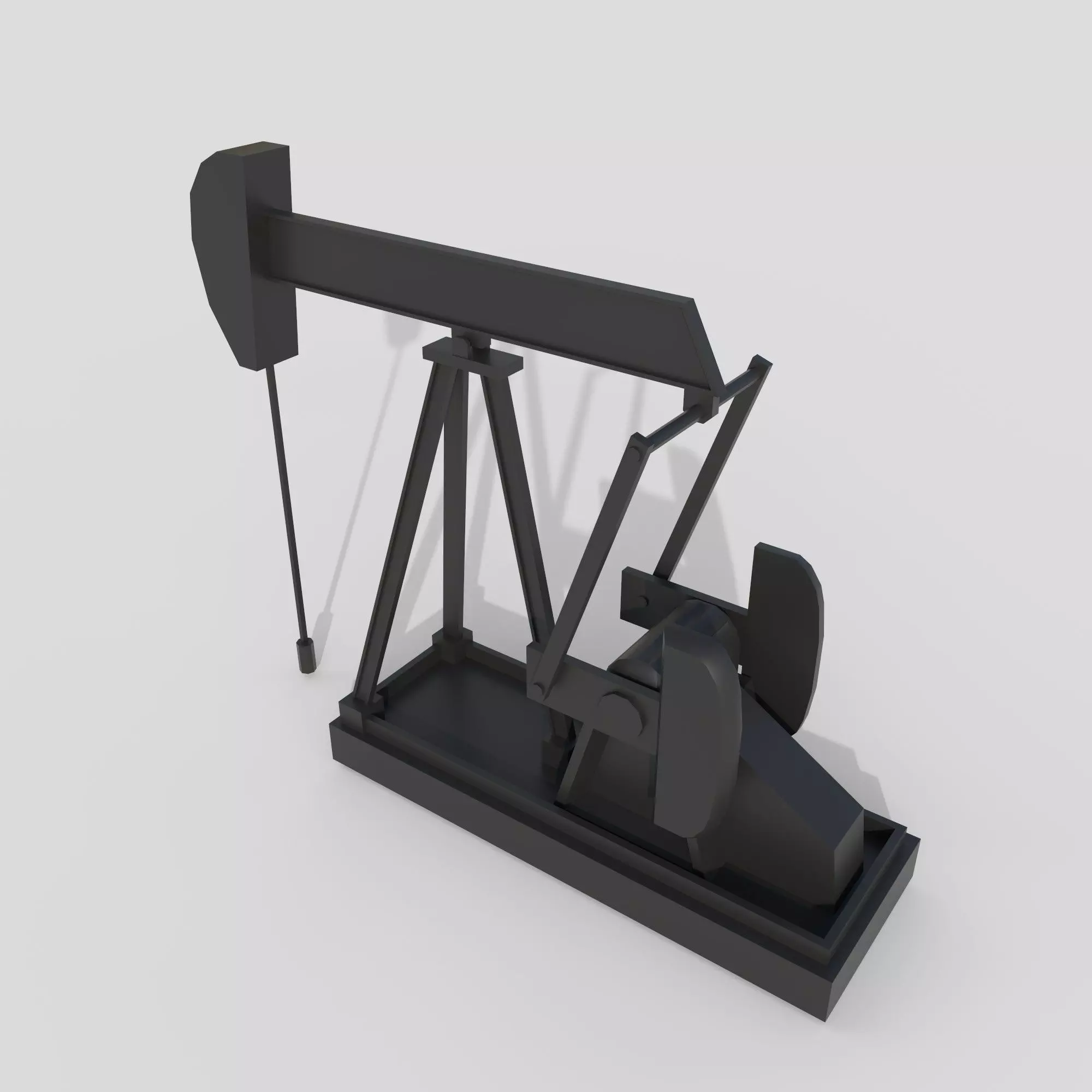 Petrol Pump Low-poly 3D model_0