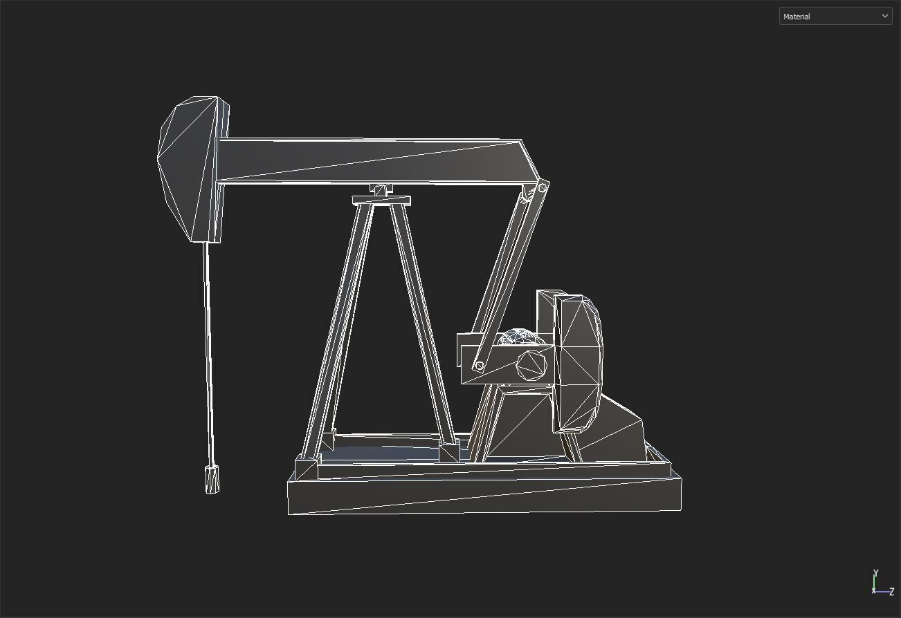 Petrol Pump Low-poly 3D model_7