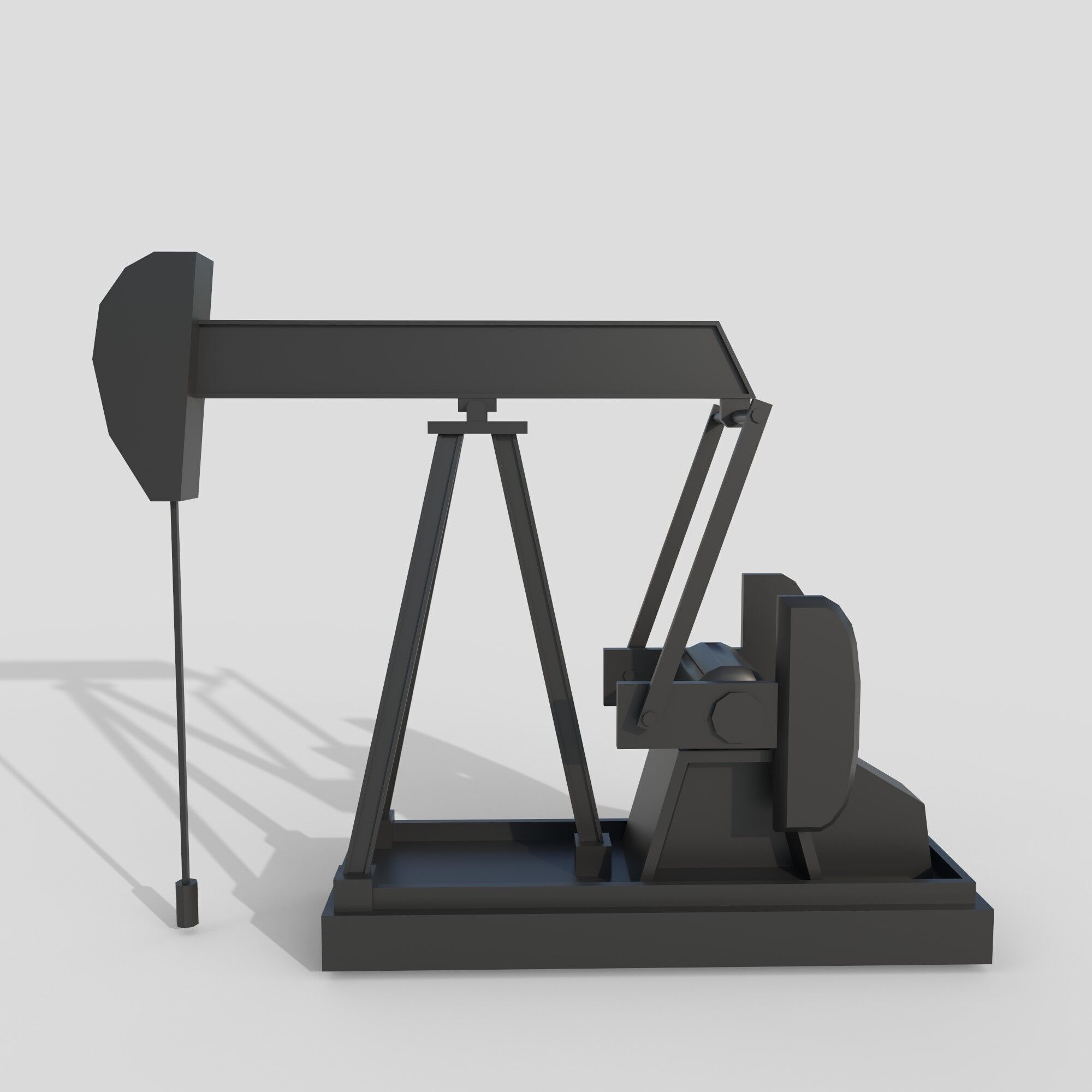 Petrol Pump Low-poly 3D model_2