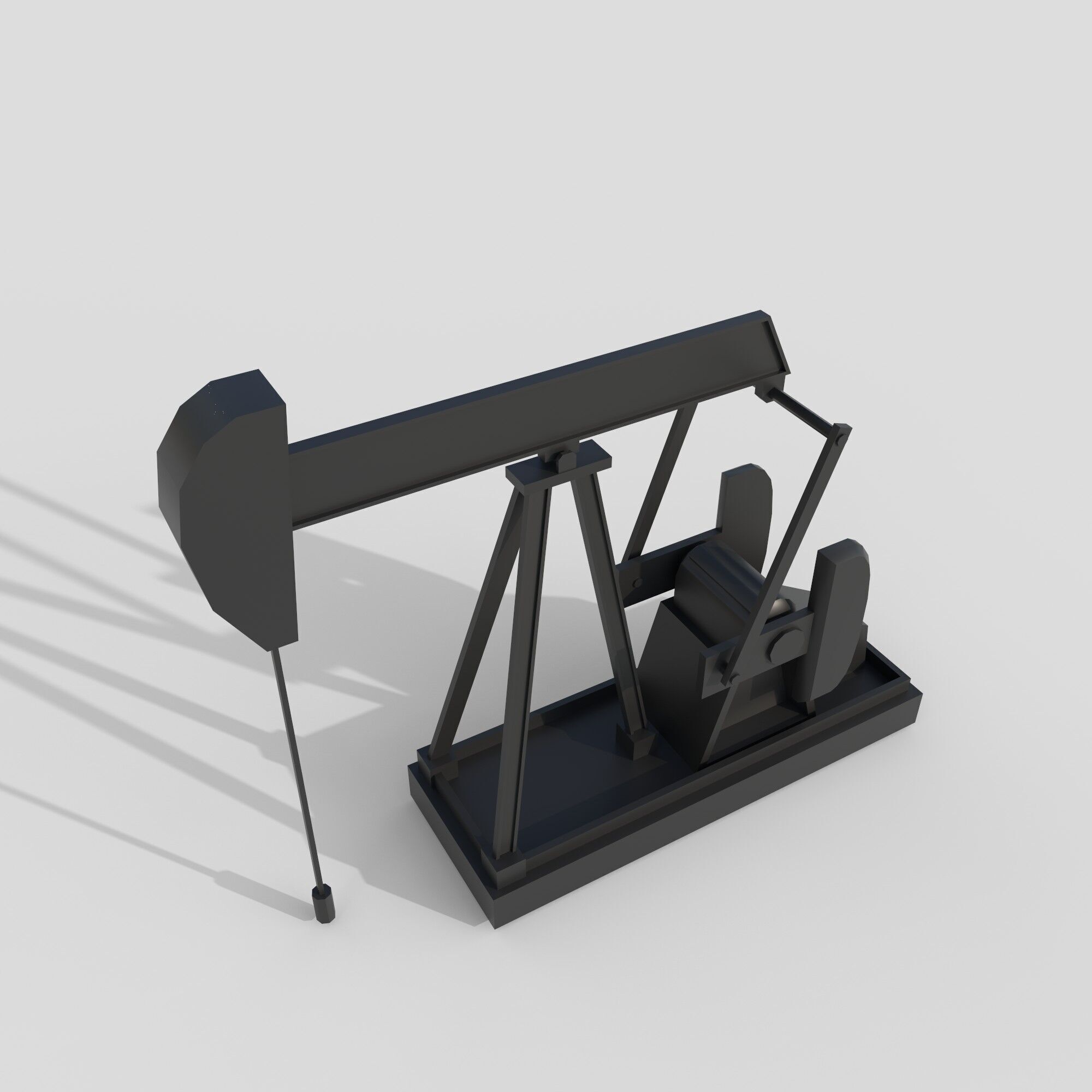 Petrol Pump Low-poly 3D model_3