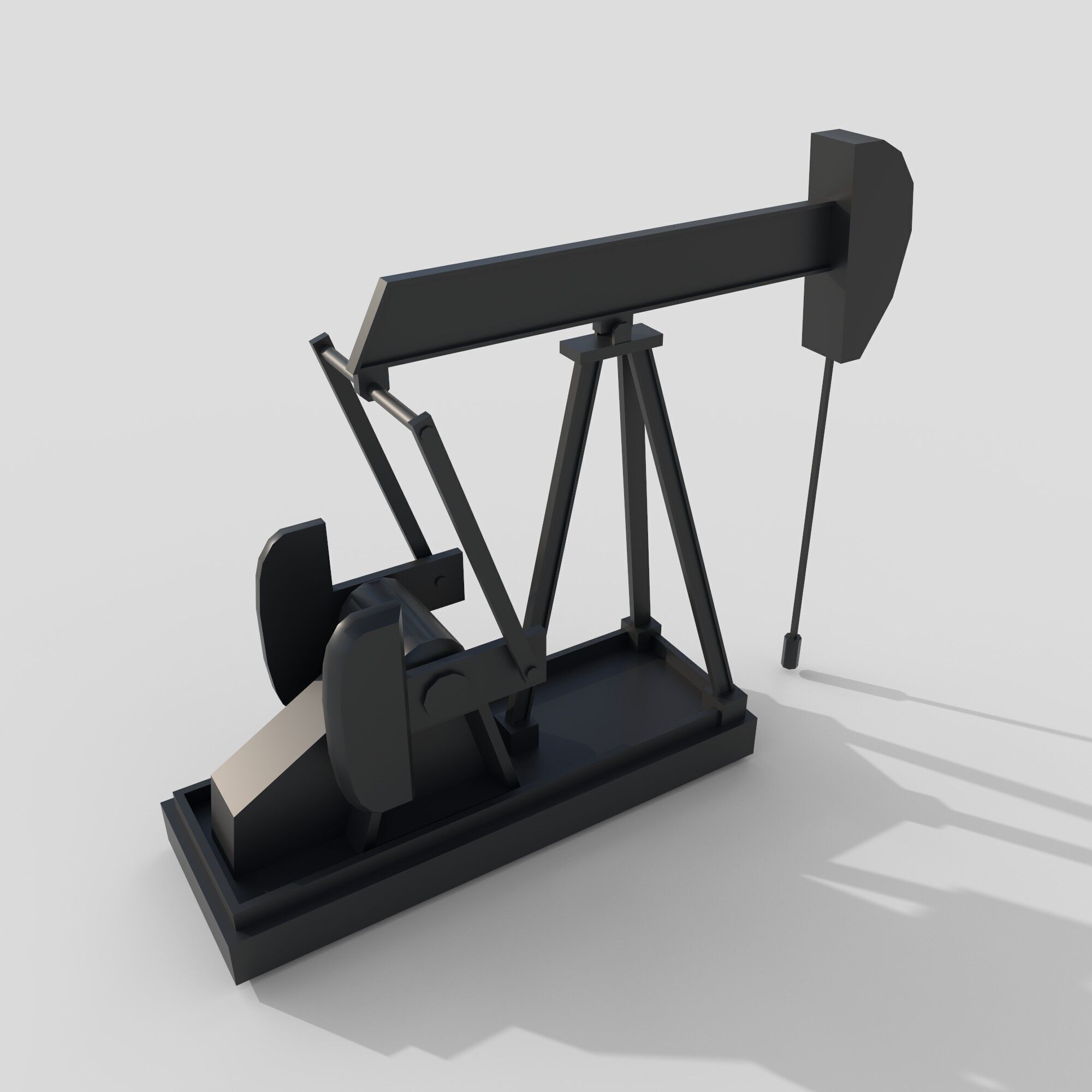 Petrol Pump Low-poly 3D model_1