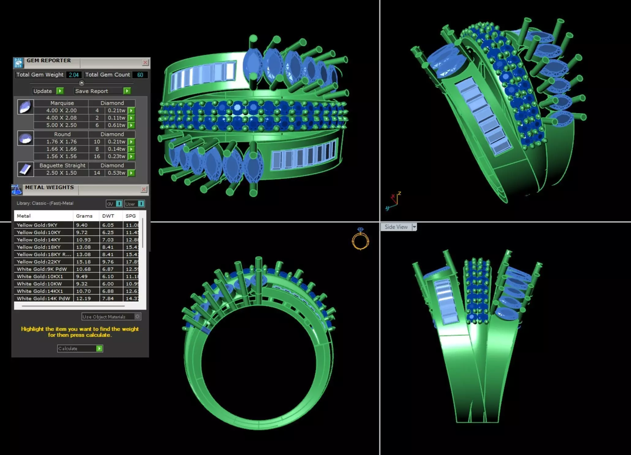 ring gold 3D print model_0