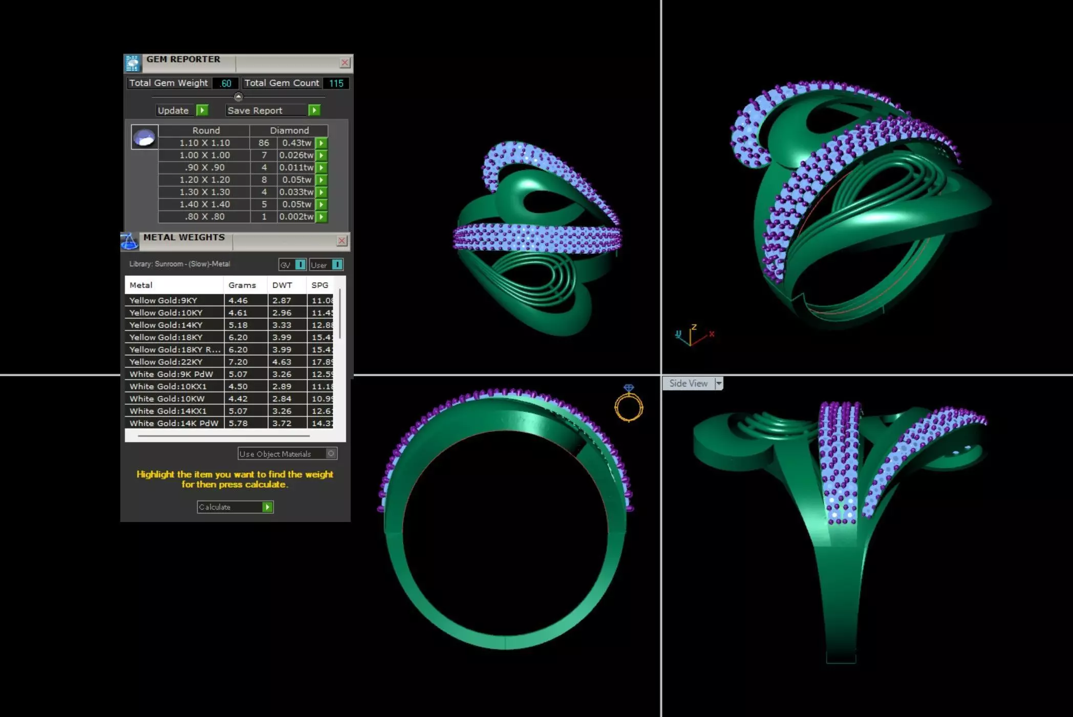 ring gold 3D print model_0