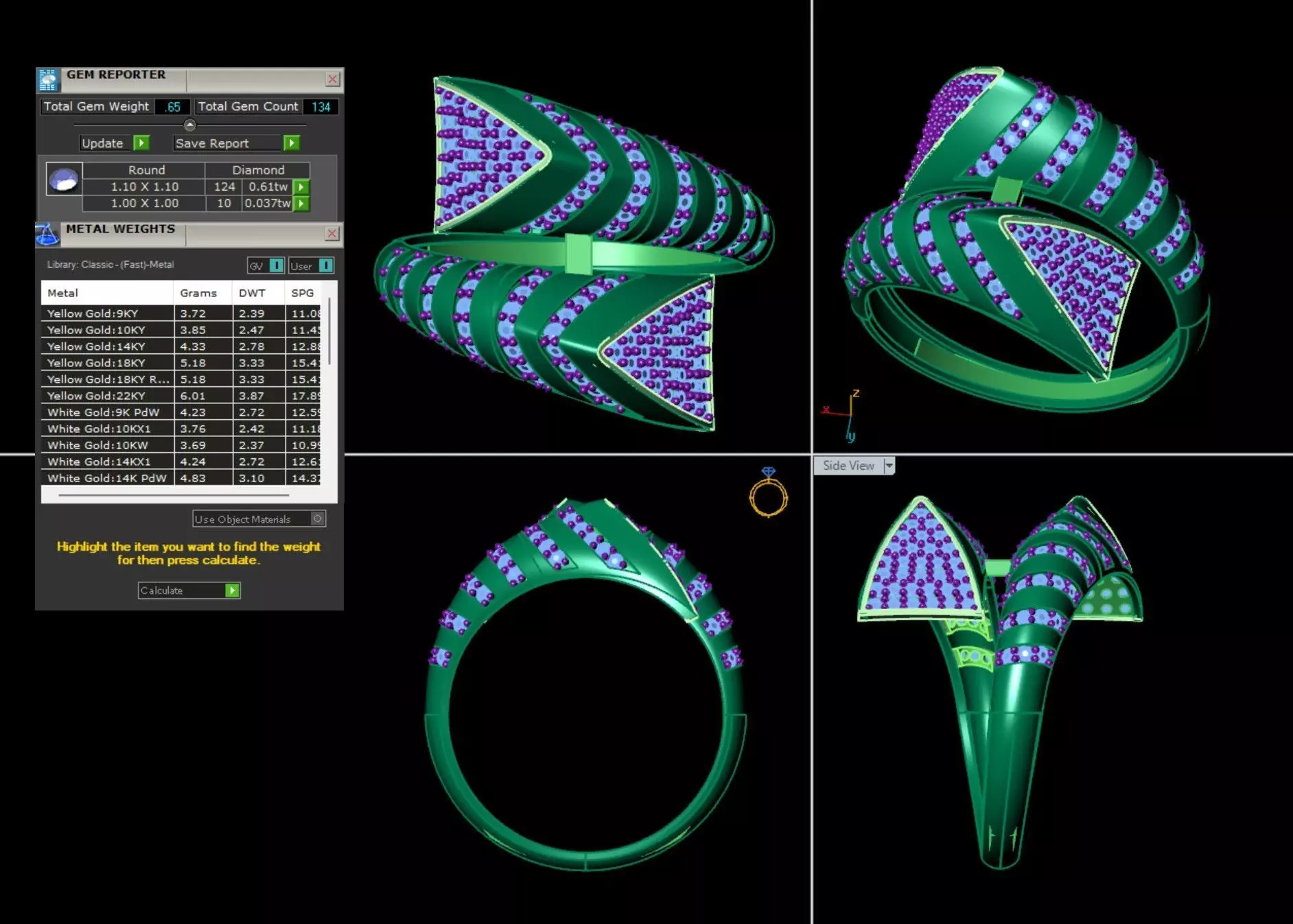 ring gold 3D print model_0