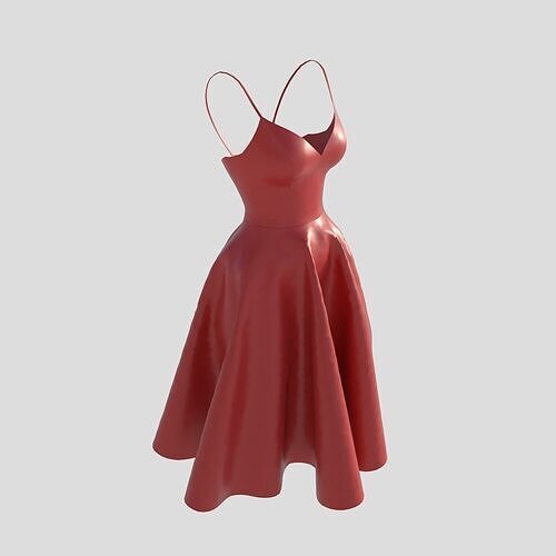 Red Dress 3D model