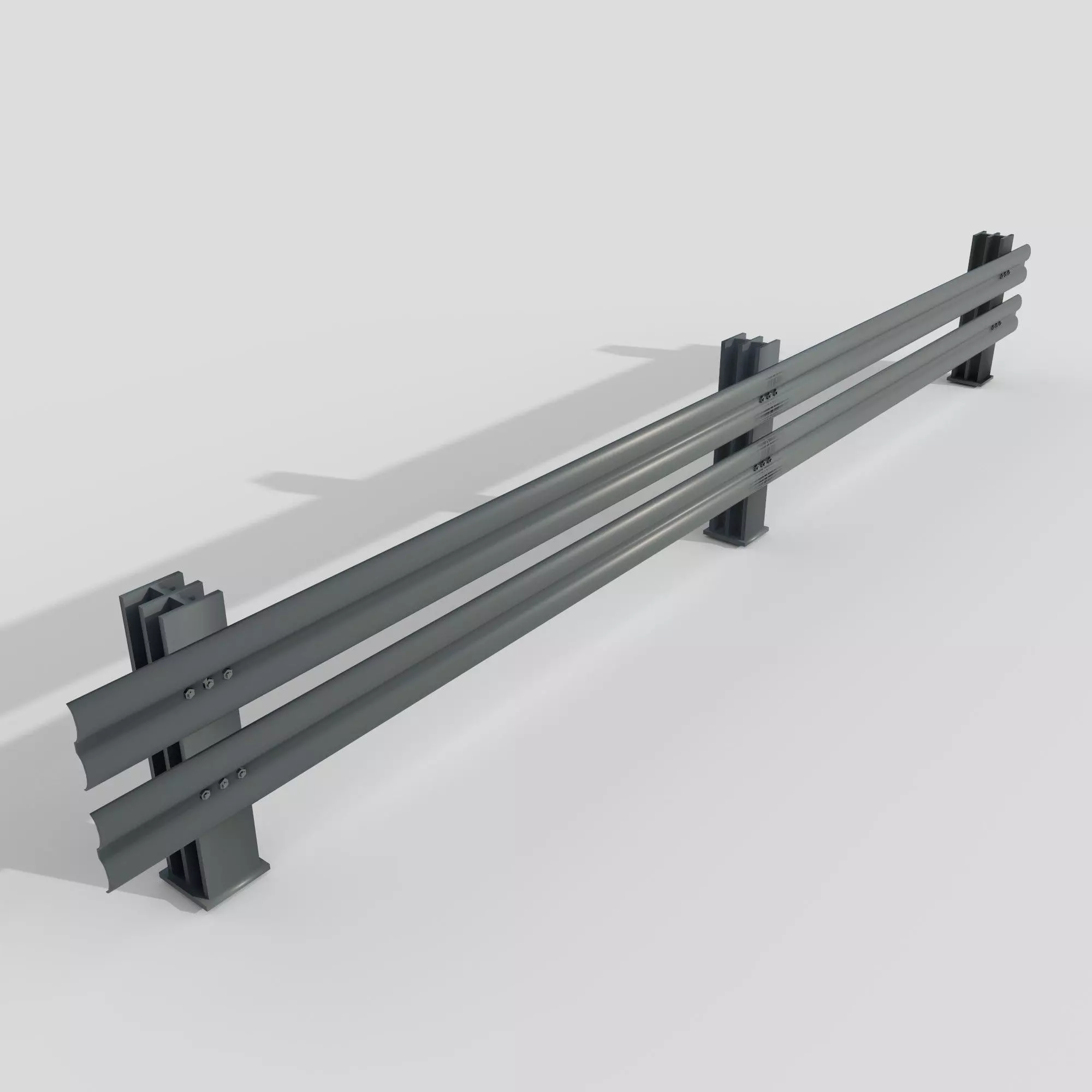 road traffic barrier Low-poly 3D model