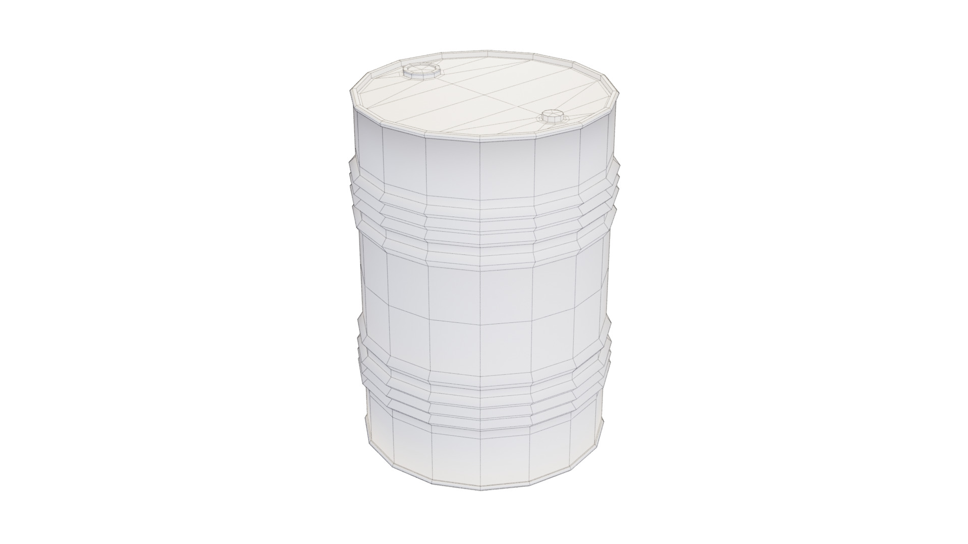 Oil Drum 01 Low-poly 3D model_5
